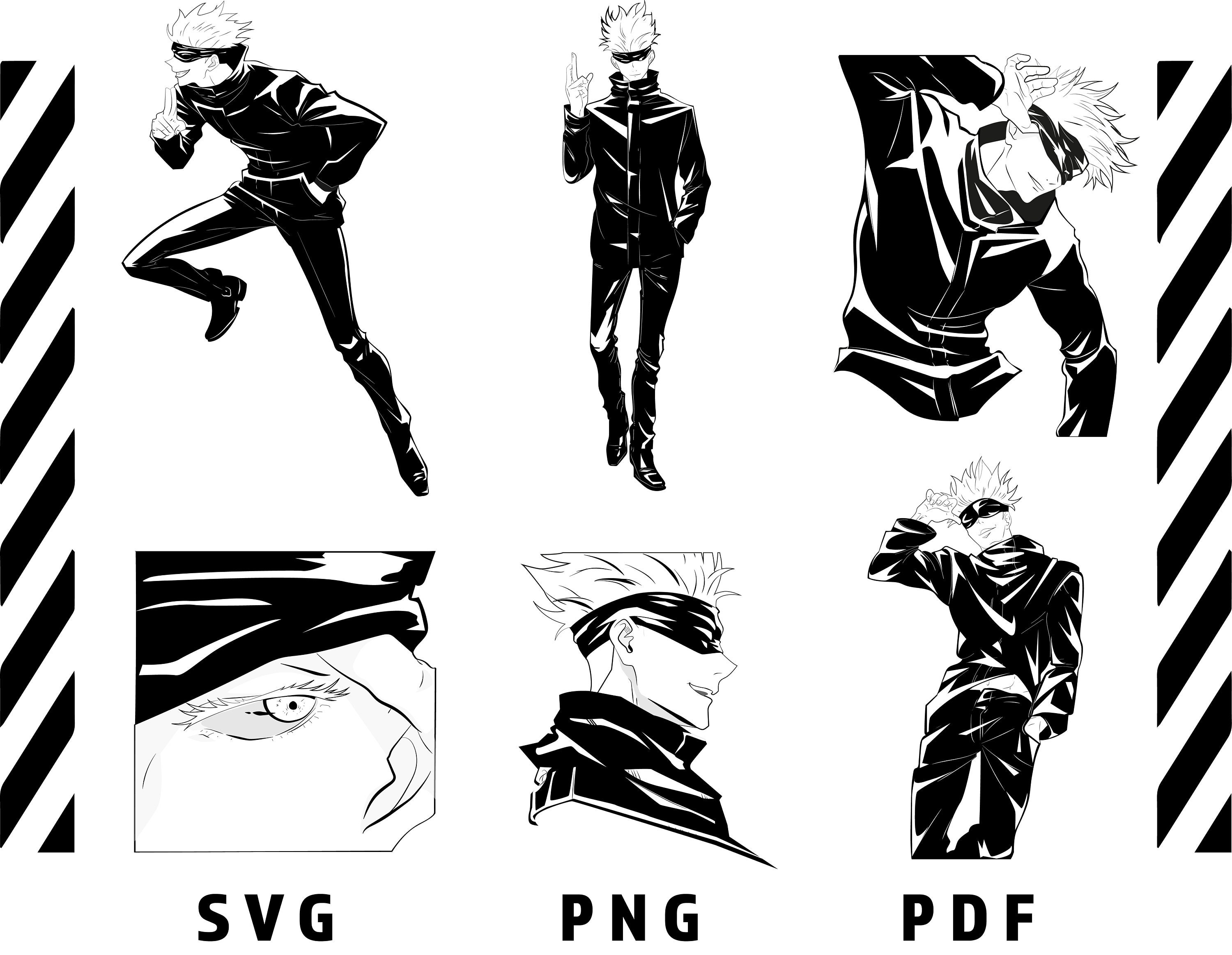 Jujutsu Kaisen Bundle / Gojo Satoru / Vector / svg / png / pdf | Etsy