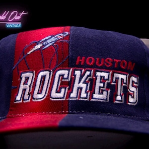 Vintage Sports Specialties 1997 NBA Draft Houston Rockets Front Line Snapback Hat