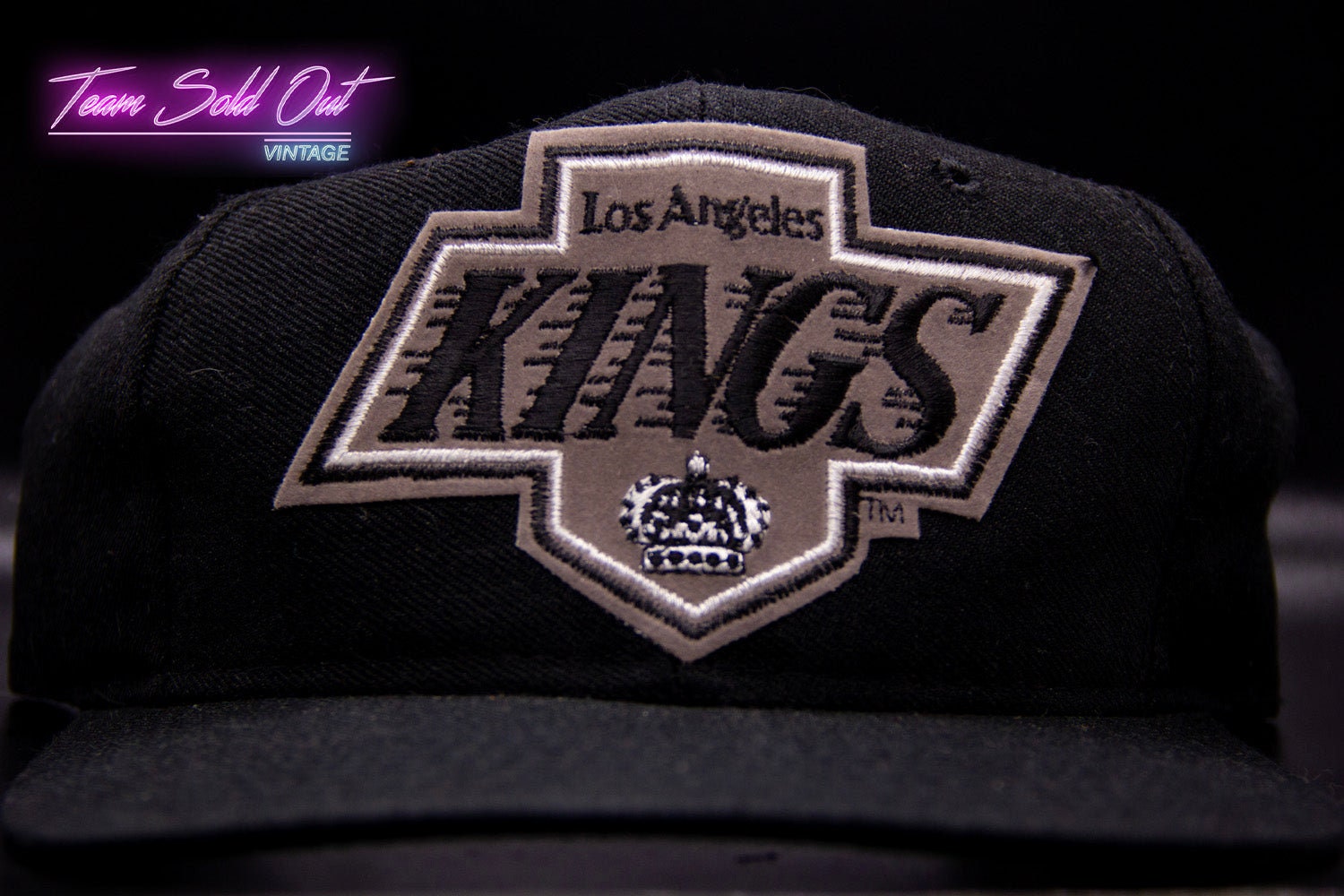 VTG Vintage Los Angeles LA Kings Motion 100% Wool Youngan Hat Snapback Cap  Pin