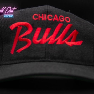 Vintage Youngan Chicago Bulls Single Script Snapback Hat NBA