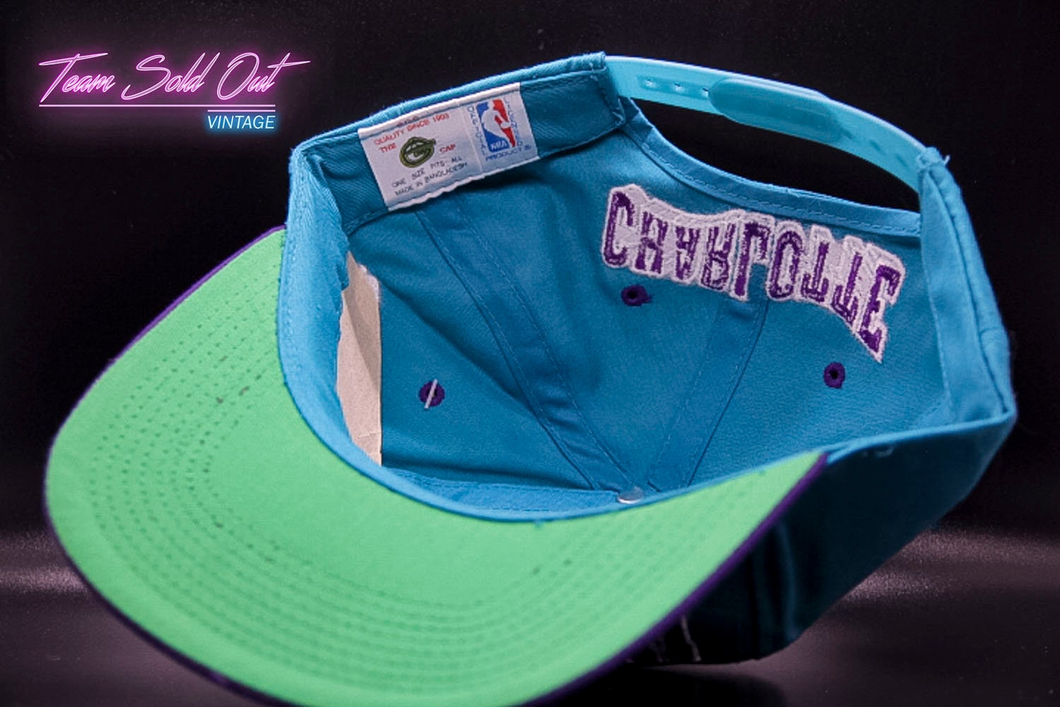 Vintage G Cap Wave Charlotte Hornets Snapback Hat NBA