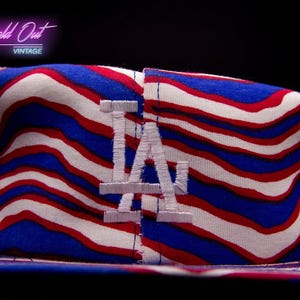 Vintage Twins Zubaz Los Angeles Dodgers Made in USA Snapback Hat MLB