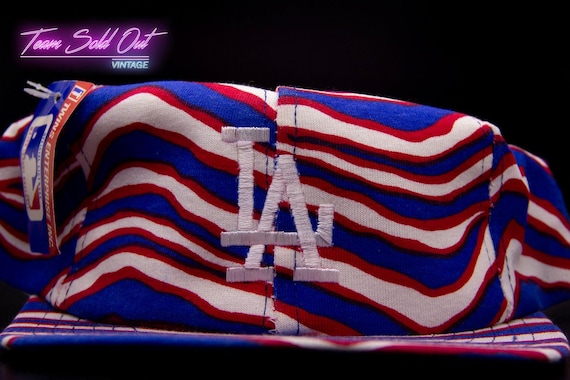 Vintage Twins Zubaz Los Angeles Dodgers Made in USA Snapback Hat - Main Image