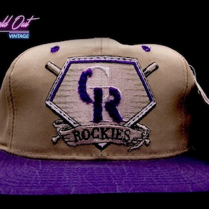 Vintage Starter Paisley Colorado Rockies Snapback Hat MLB