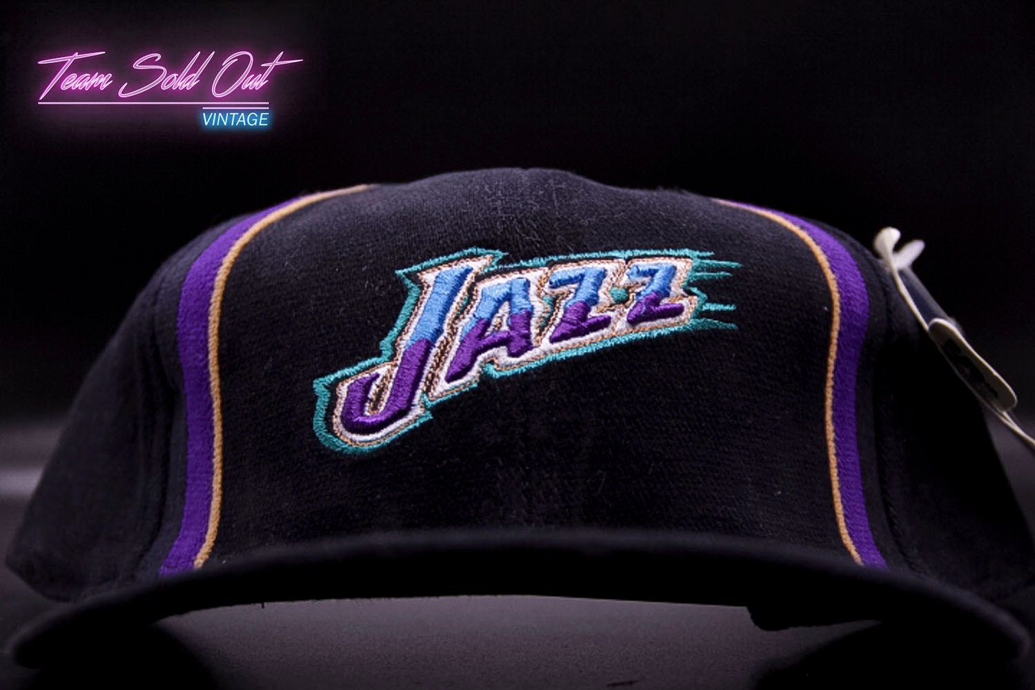 VTG UTAH JAZZ THE GAME “Split Bar” Snapback HAT 1990’s UNWORN NEW NBA Rare  OG