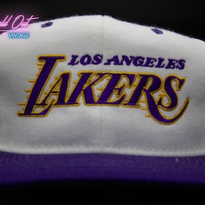 Vintage Los Angeles Lakers Motion Script Snapback Hat NBA