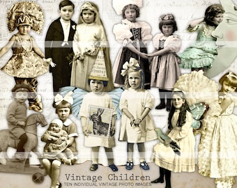 Vintage Children Images for Junk Journals, antique photos, printable images, fussy cut images, bullet journals, scrapbooks, journal cards