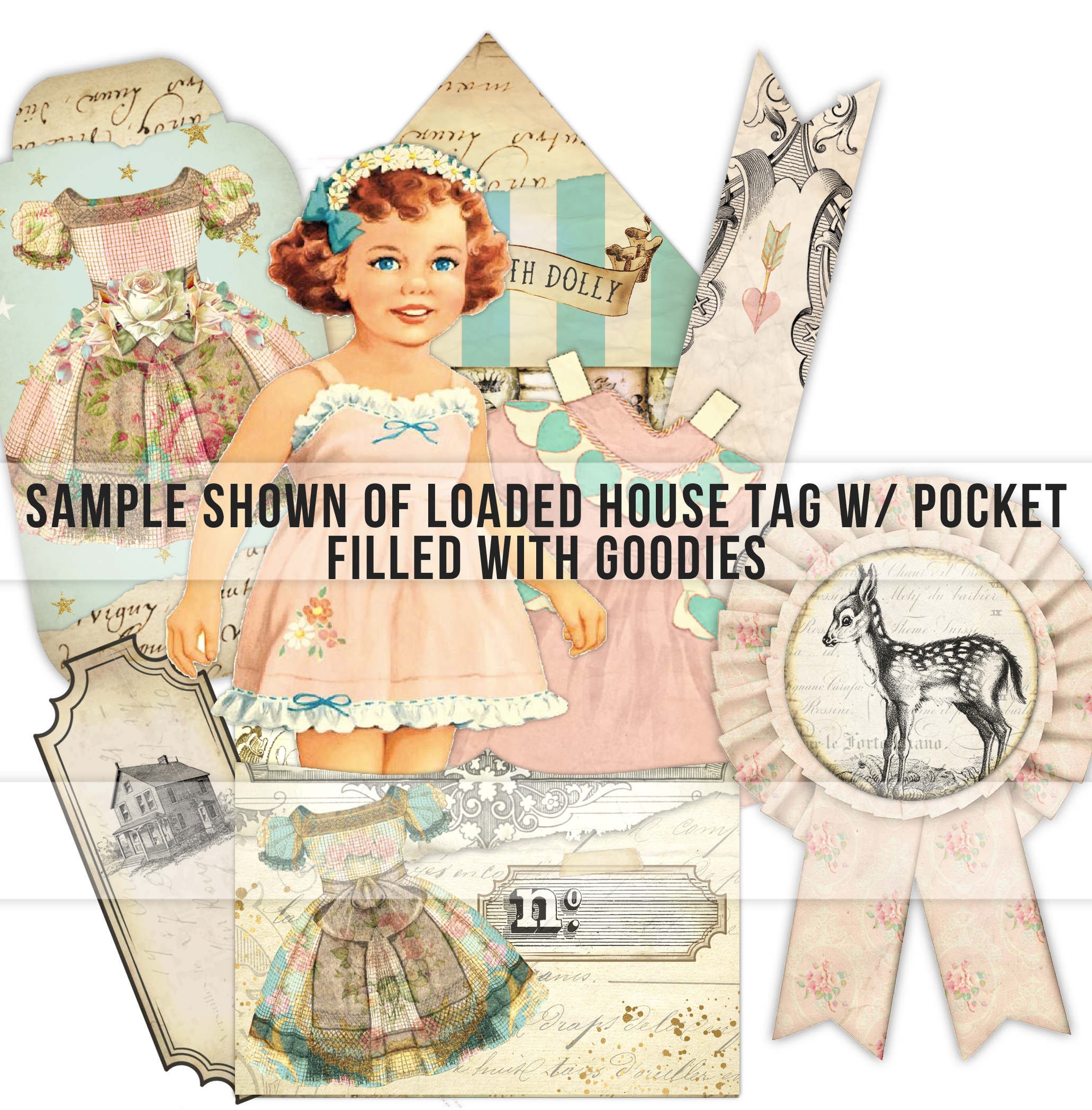 Paper Doll Junk Journal Printable Kit - Journal Pages - Vintage Paper ...