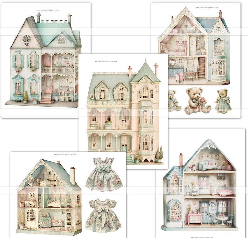 Printable Paper Doll Kit Junk Journal Ephemera Digital Etsy Canada