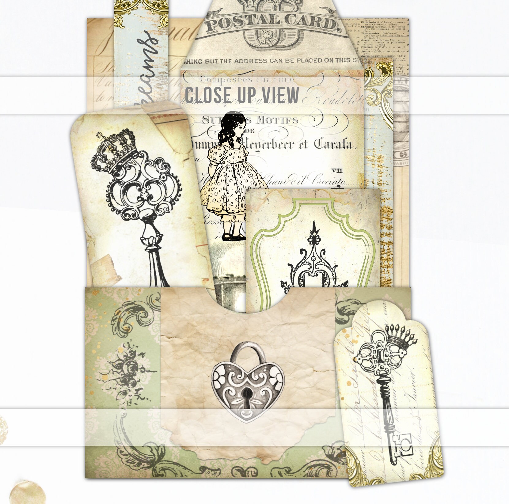 Junk Journal Printable Kit Digital Collage Sheet Journal - Etsy UK