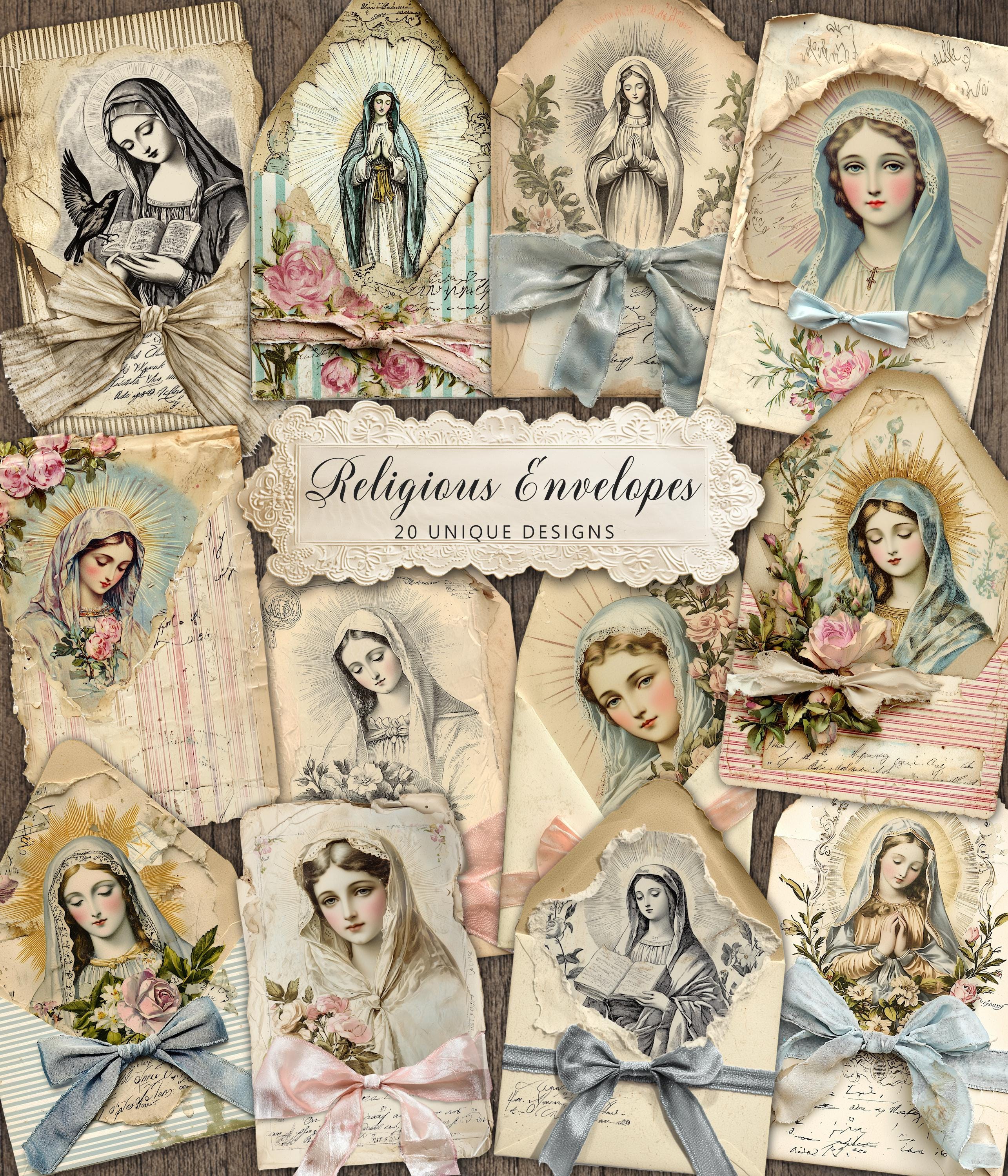 Religious Envelopes, Printable Prayer Junk Journal Kit, Catholic Mother ...