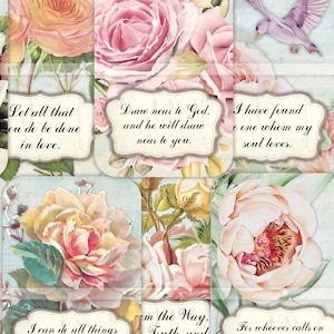 Christian Bible Versus, Printable Bible Journal Cards, Quotes, Vintage ...