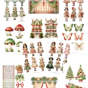 Christmas Crafting Printable Vintage Dolls, Clip Art, French Toy ...