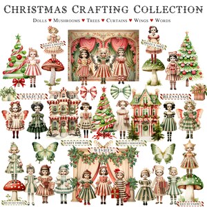 Christmas Crafting Printable Vintage Dolls, Clip Art, French Toy ...