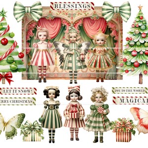 Christmas Crafting Printable Vintage Dolls, Clip Art, French Toy ...