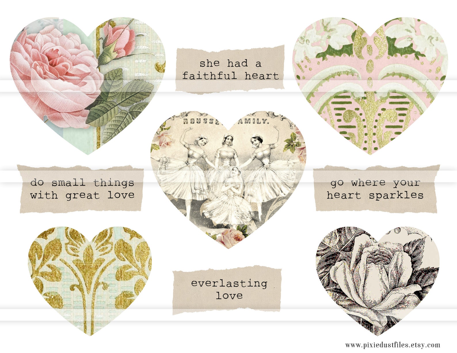 Junk Journal Wallpaper Bundle Printable Wallpapers Tags - Etsy
