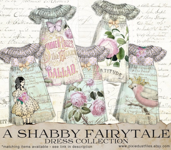 Shabby Chic Ephemera Pack Vintage Dress Printable Junk Journal Paper Doll  Dresses Pink Digi Kit Download Bullet Notebook Supplies Birds Rose - Etsy