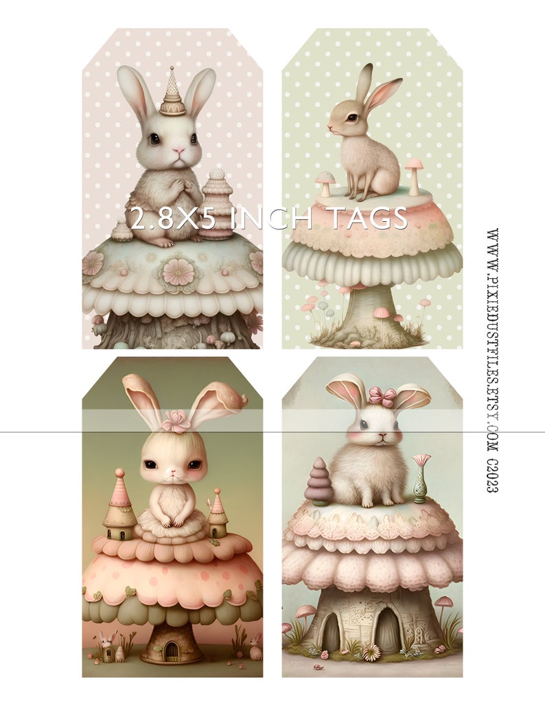 BUNNY RABBIT Printable Download Junk Journal Kit Digital - Etsy