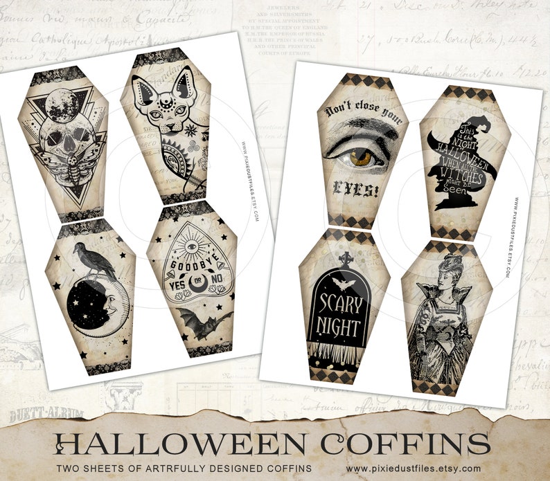 Halloween Junk Journal Kit Printable Halloween Ephemera - Etsy