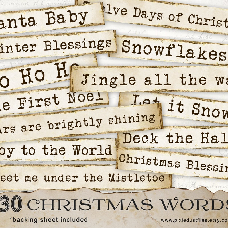 Christmas Elements Sheets - Etsy