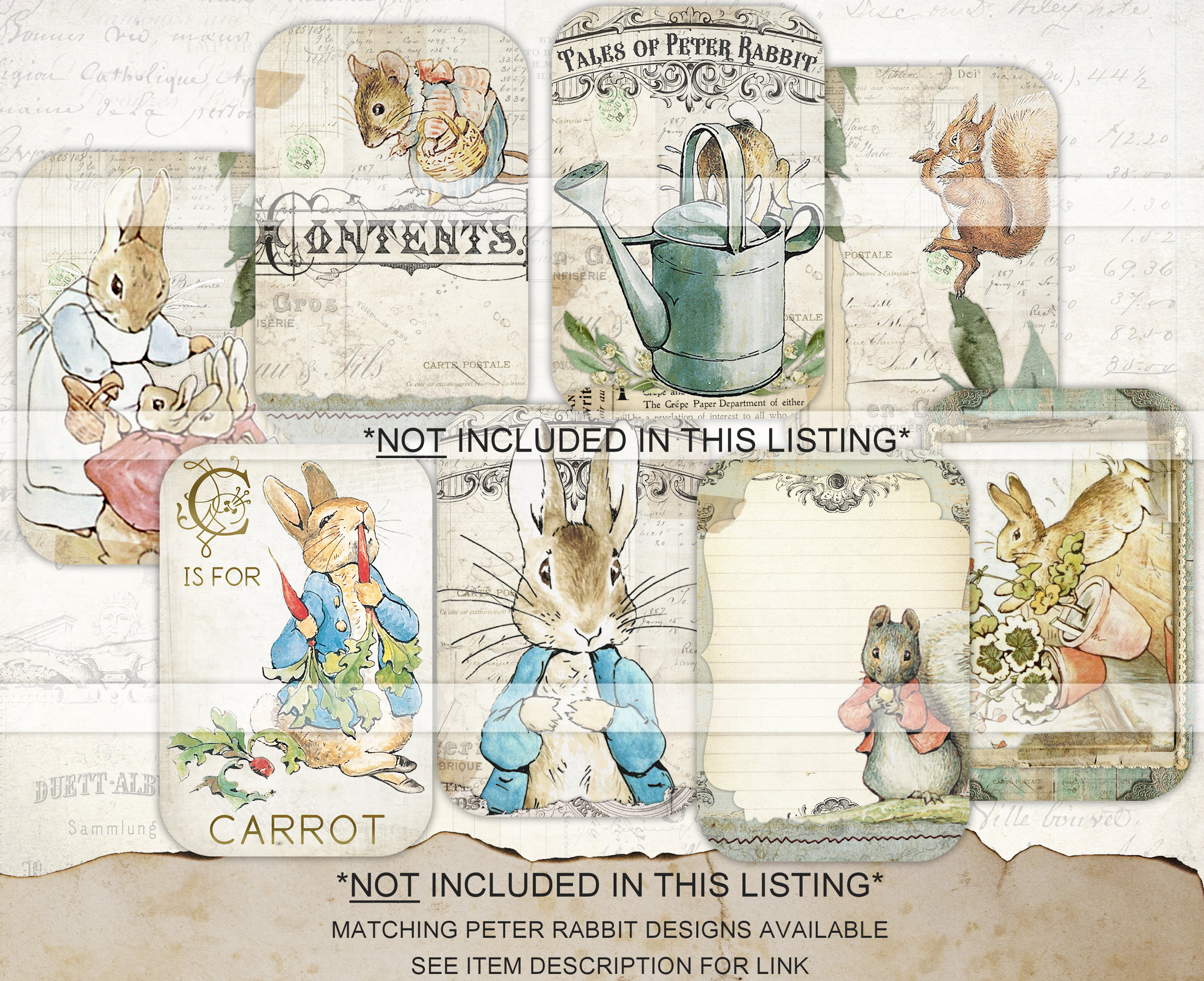 Printable Peter Rabbit Quotes Beatrix Potter Images Digital Collage ...