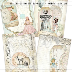 Printable Paper Doll Junk Journal Kit, Vintage Paper Doll Images ...