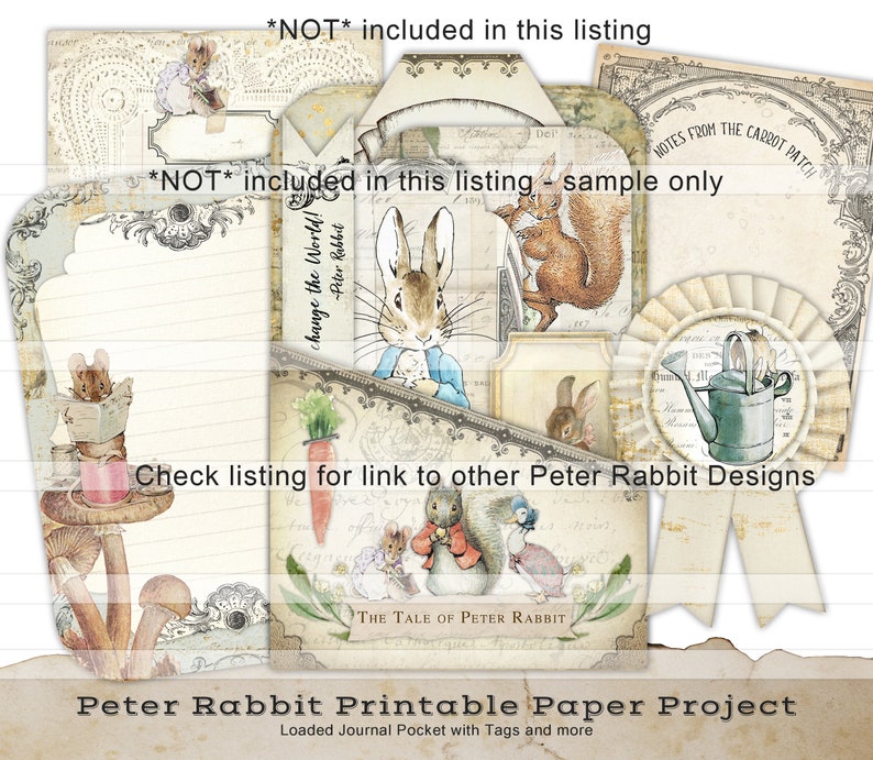 Printable Peter Rabbit Quotes Beatrix Potter Images Digital Etsy