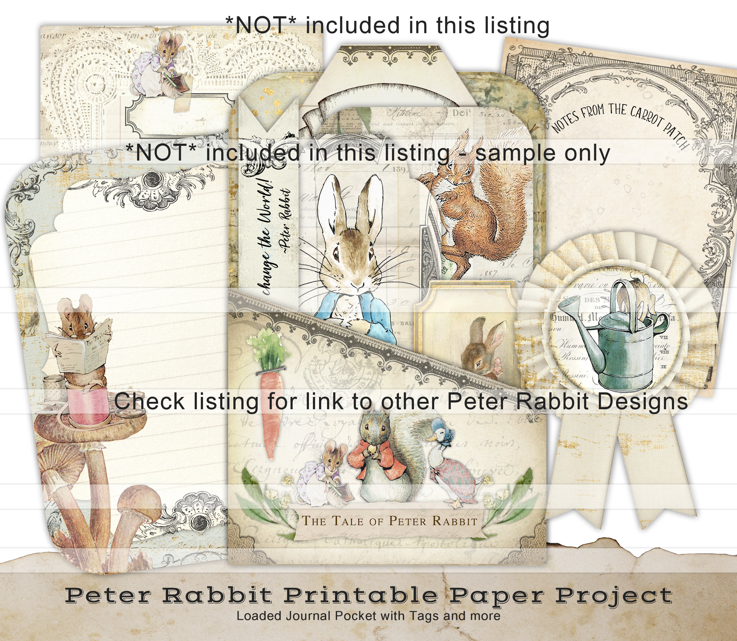 Peter Rabbit DELUXE Junk Journal Kit, Journal Printables, Ephemera Junk  Journal, Junk Journal Supplies, Beatrix Potter, Baby Shower 002302