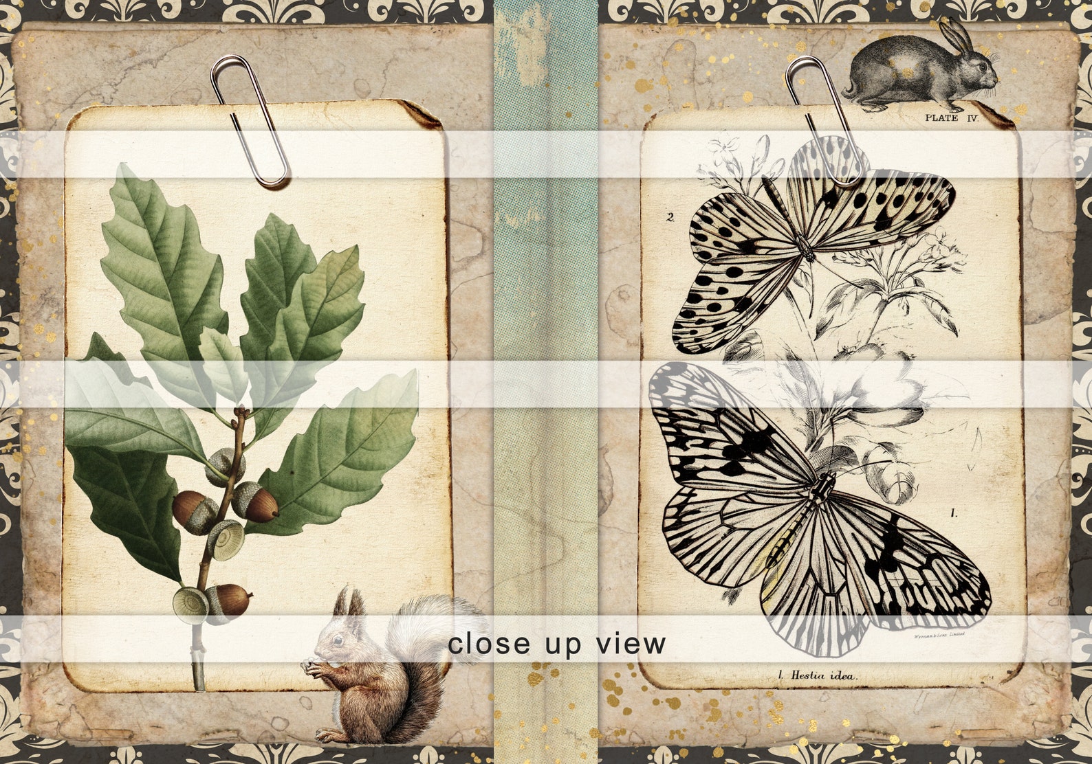 Woodland Forest Junk Journal Printable Kit Vintage Paper Pages Digital ...