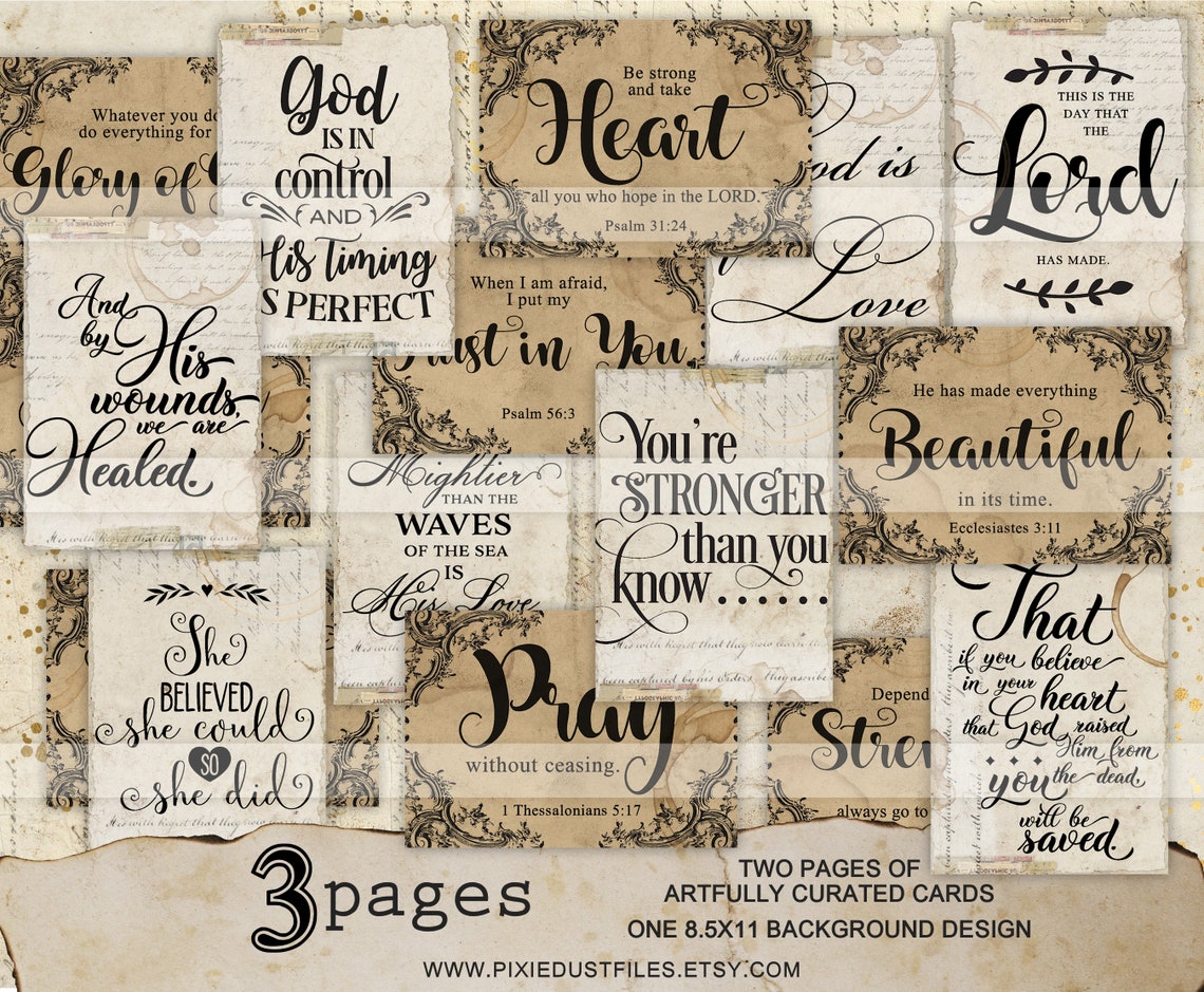 Printable Bible Versus Digital Collage Sheet Christian - Etsy