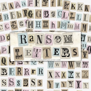 Printable Ransom Note Letters, Random Letters, Alphabet Letters ...