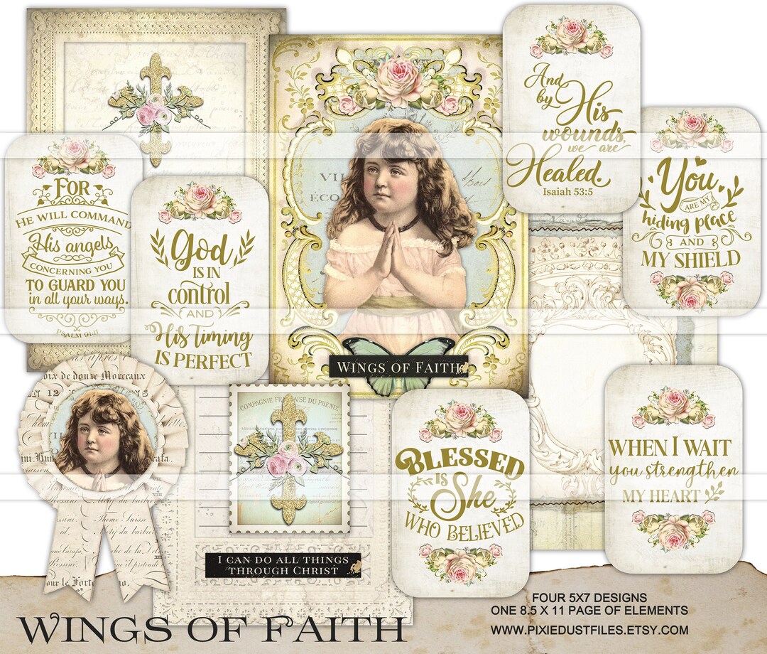 Prayer Junk Journal Faith Themed Printable Kit Bible Versus Quotes ...