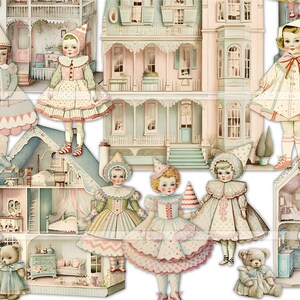 Printable Paper Doll Kit, Junk Journal Ephemera, Digital Papers ...