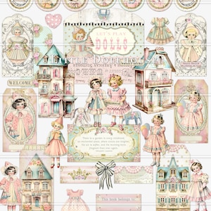 Paper Doll Junk Journal Kit, Tall and Slim Journal, Printable Kit ...