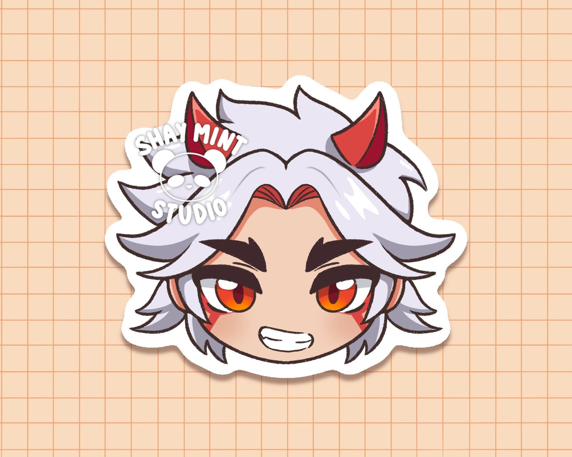 Chibi Genshin Impact Sticker Itto Etsy Denmark
