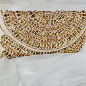 Handmade Crystal wedding day clutch