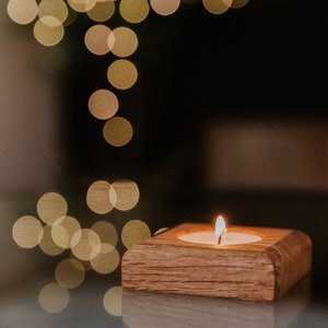 Tea Light Holder / Candles / Home decor / hHomeware / Scandinavian / Oak / Candle Holder / Wooden / Home / Gift for her image 6