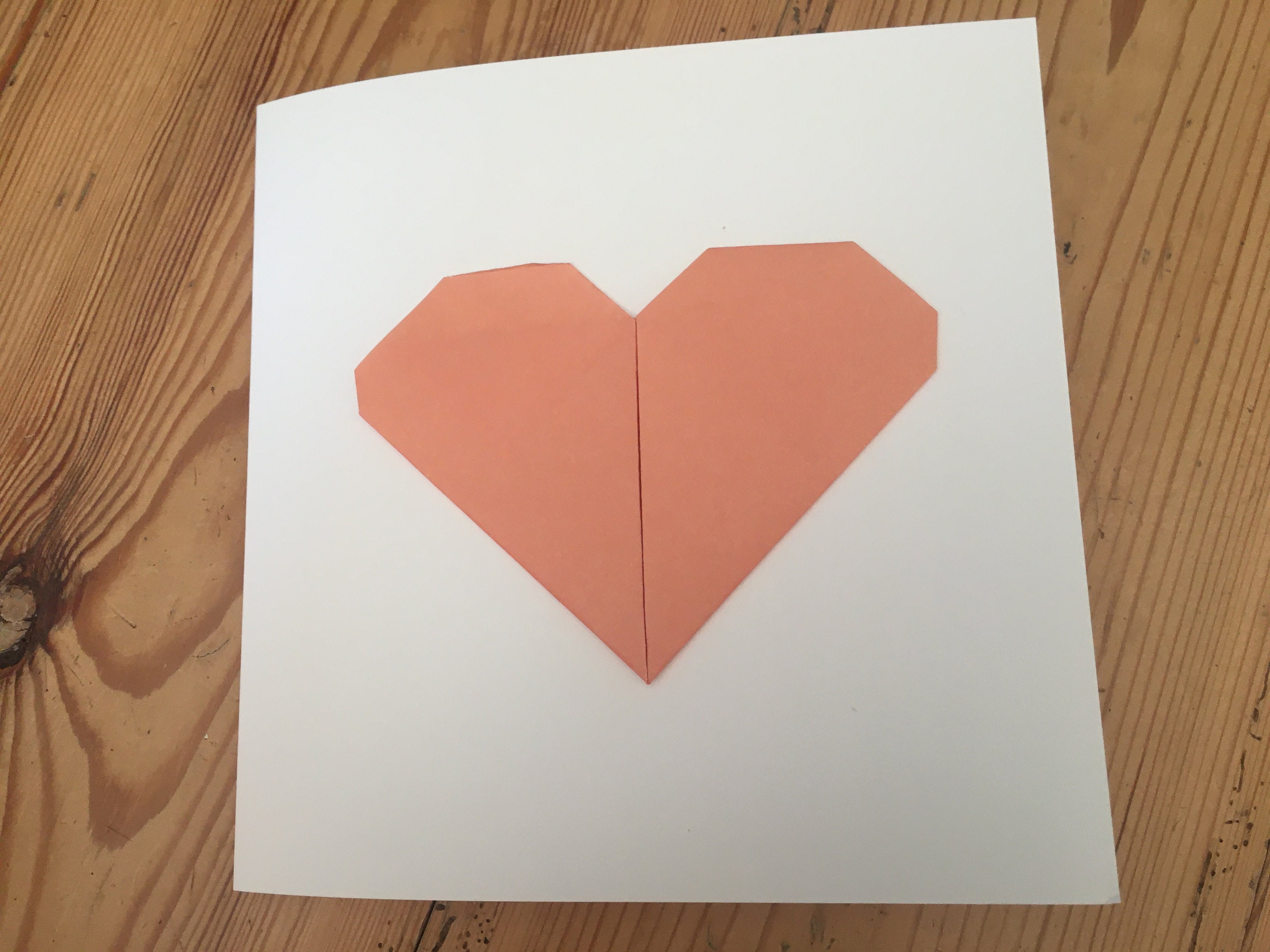 origami heart card origami heart card