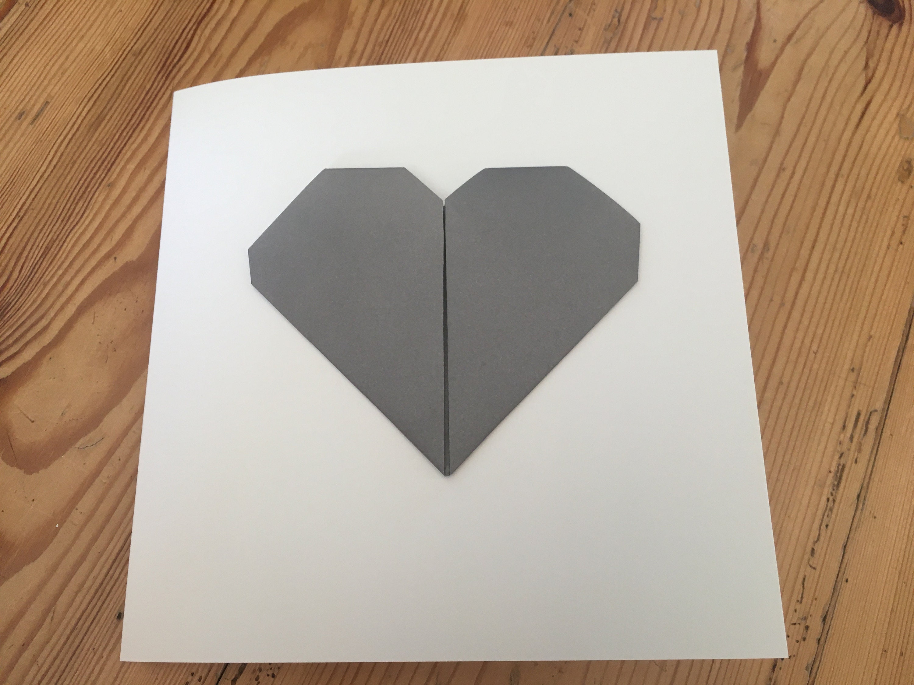 origami heart card origami heart card