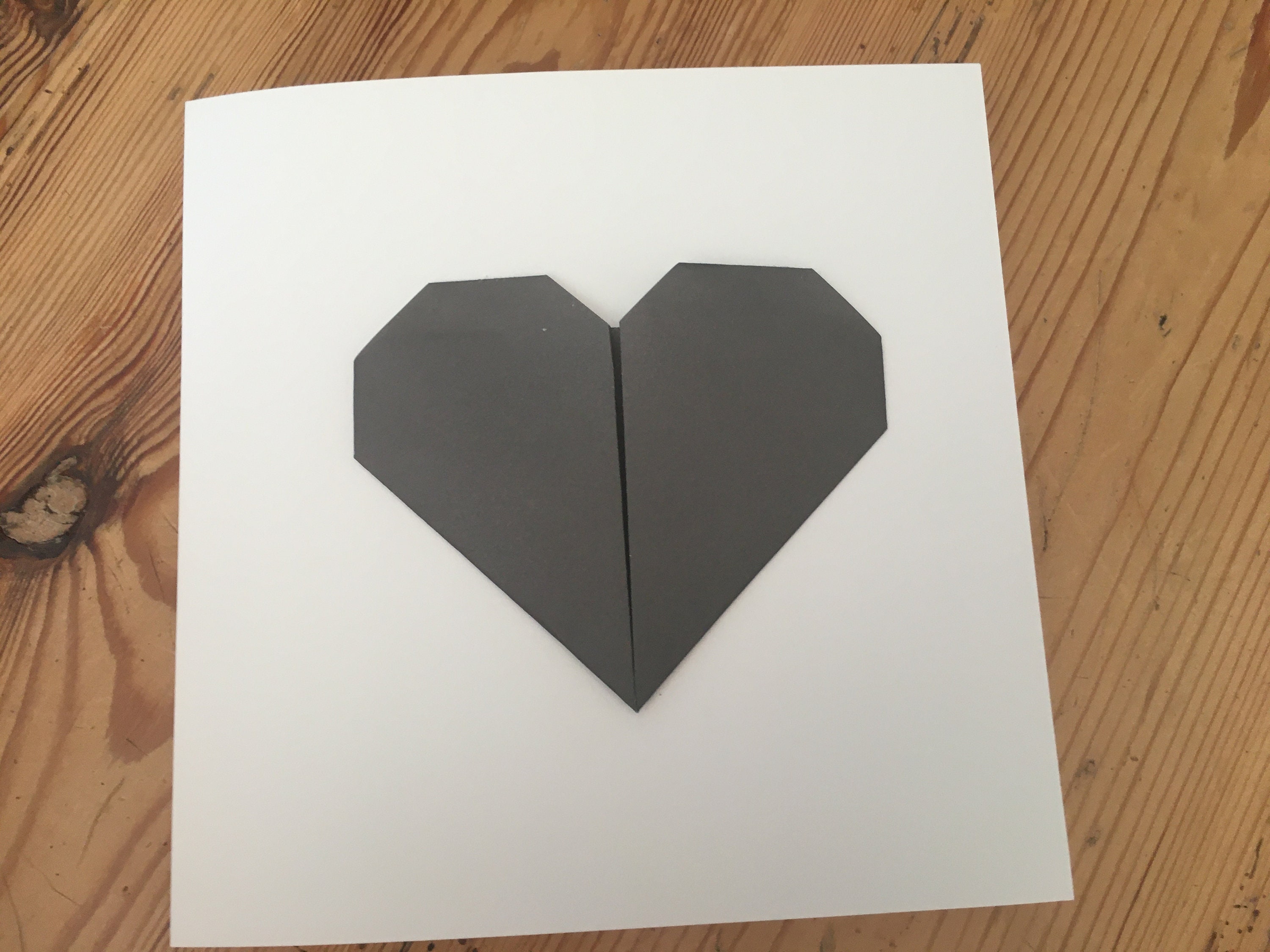 origami heart card origami heart card