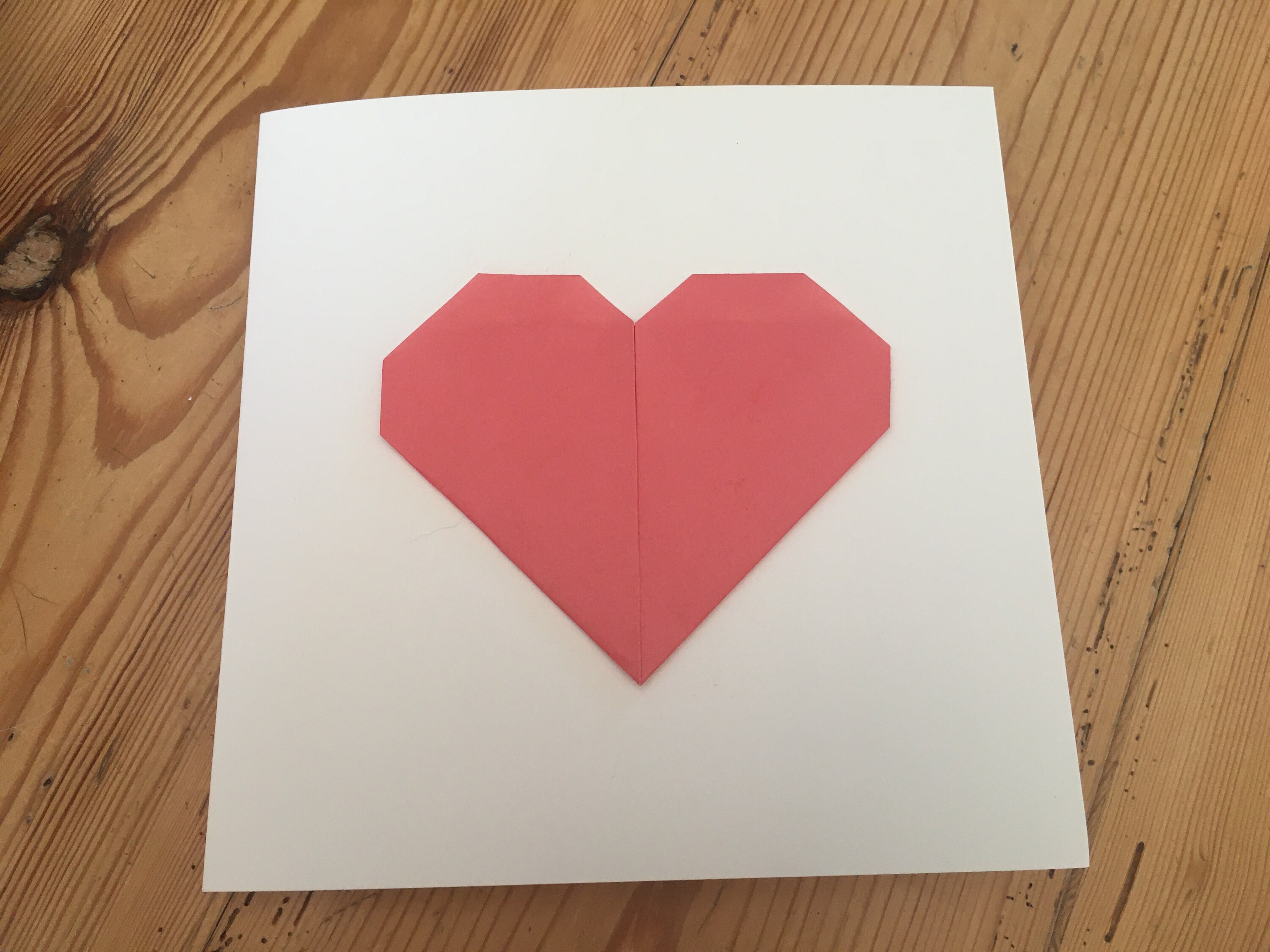 origami heart card origami heart card