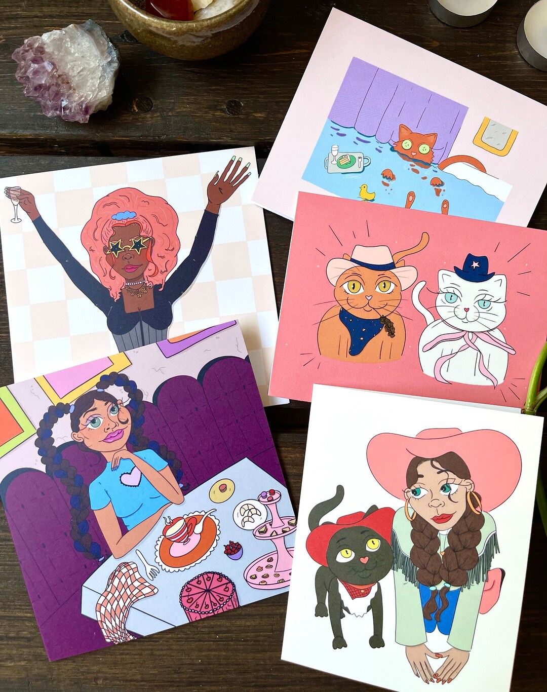 Blank Greeting Card Set of 5 - Etsy