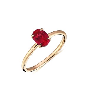Natural Ruby and 14K Solid Gold Ring, Ruby Ring, Personalized Jewelry, Mom Gift, Mothers Day Gifts, Mothers day, Gift For Mother, Jewelry