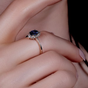 Natural Blue Sapphire Ring Sapphire Engagement Ring - Etsy