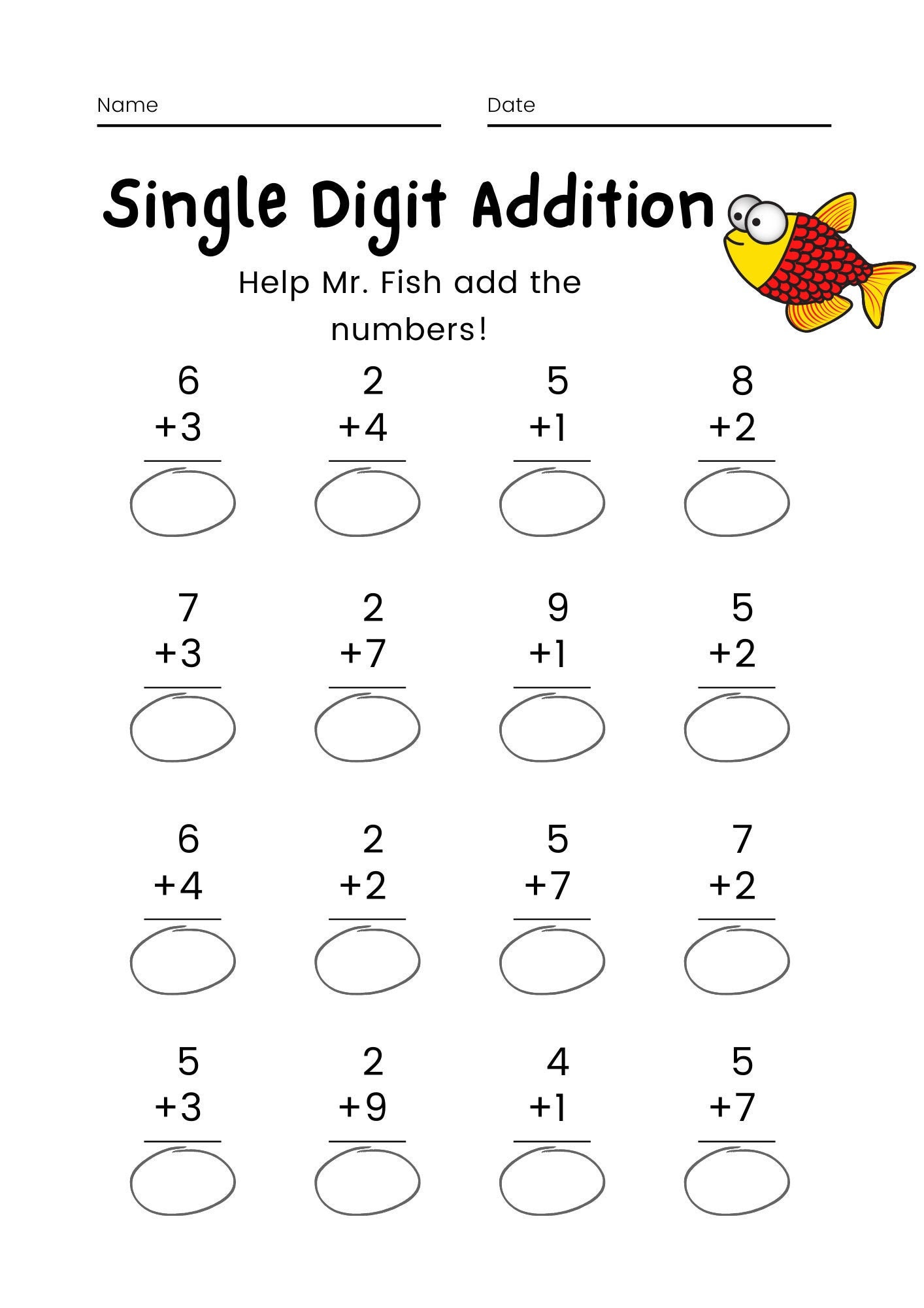 Printable Kids Addition And Subtraction Math's Practice | Etsy