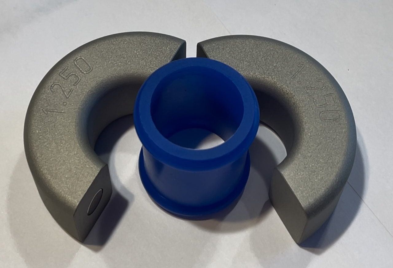 1.5 Lb 1 Set Weight Rings W/ Corresponding Stretch Silicon Girth Band Hand Milled 4 Szs