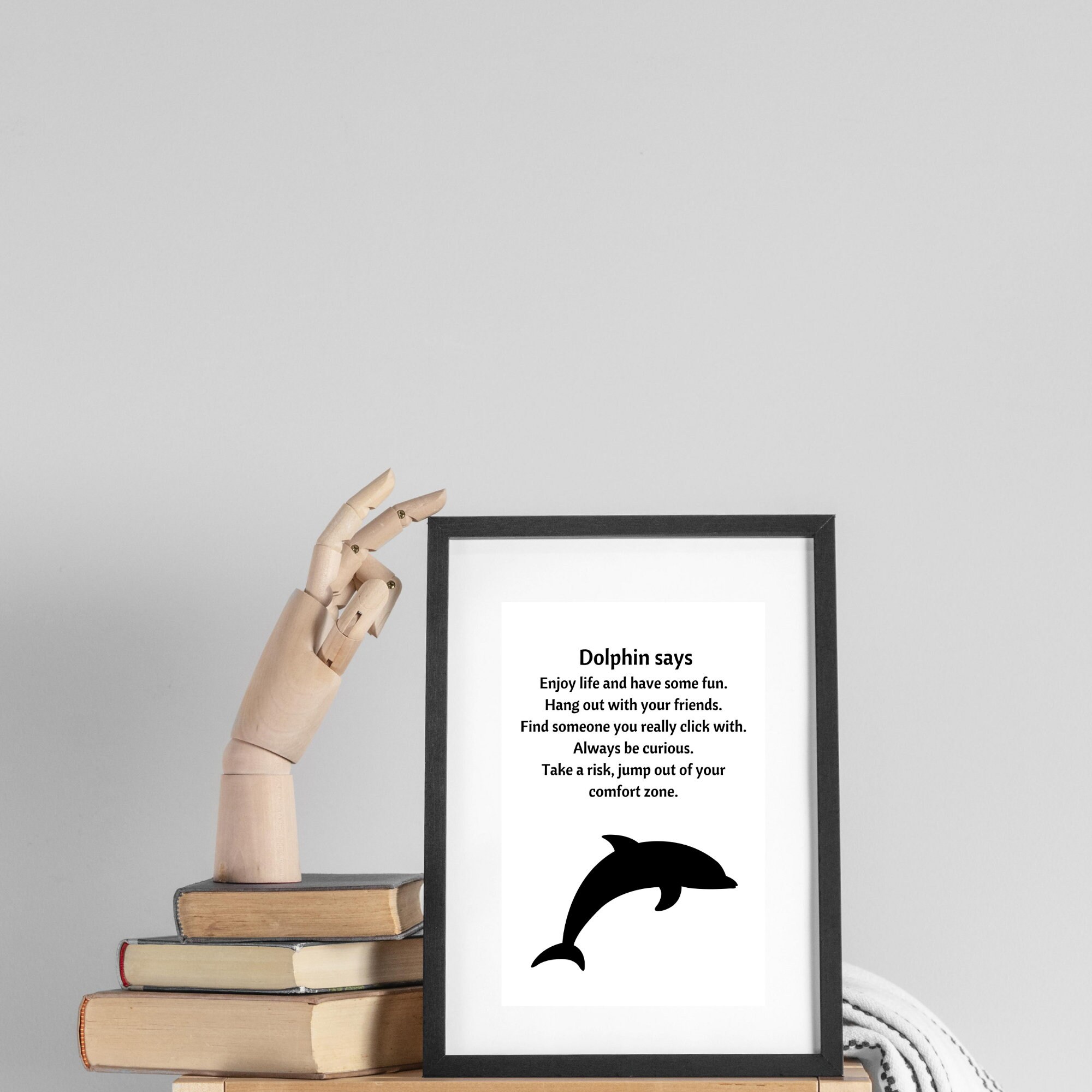 Dolphin Advice Print: Spirit Animal Wall Art (digital Download) - Etsy