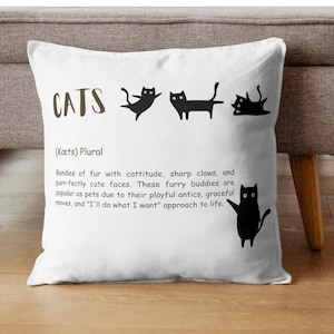 Cat definition, digital printable funny cat quote, cat lovers&#39; gift, cat decor, instant download, cute cat gift