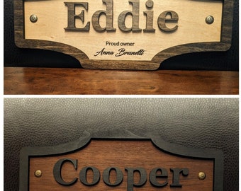 Custom Horse Stall Name Sign - Wood Horse Name Plate - Tack Trunk Sign - Equestrian Sign - Personalized Barn Sign - Wood Horse Name Plate