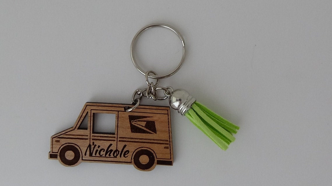 Delivery Truck Personalized keychain Etsy